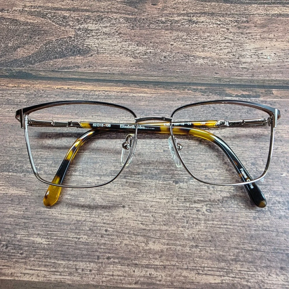 Elizabeth Arden Petites Brown Metal Cat Eye Eyeglasses EAPT 109-1S 52-15-135